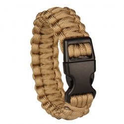 Bratara supravietuire paracord coyote - 23 cm