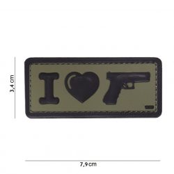 Emblema 3D I love my gun
